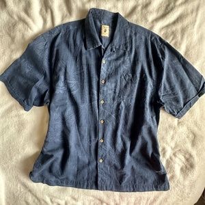 Jamaica Jaxx 100% Silk Button Down Short Sleeve Shirt Sz XXL